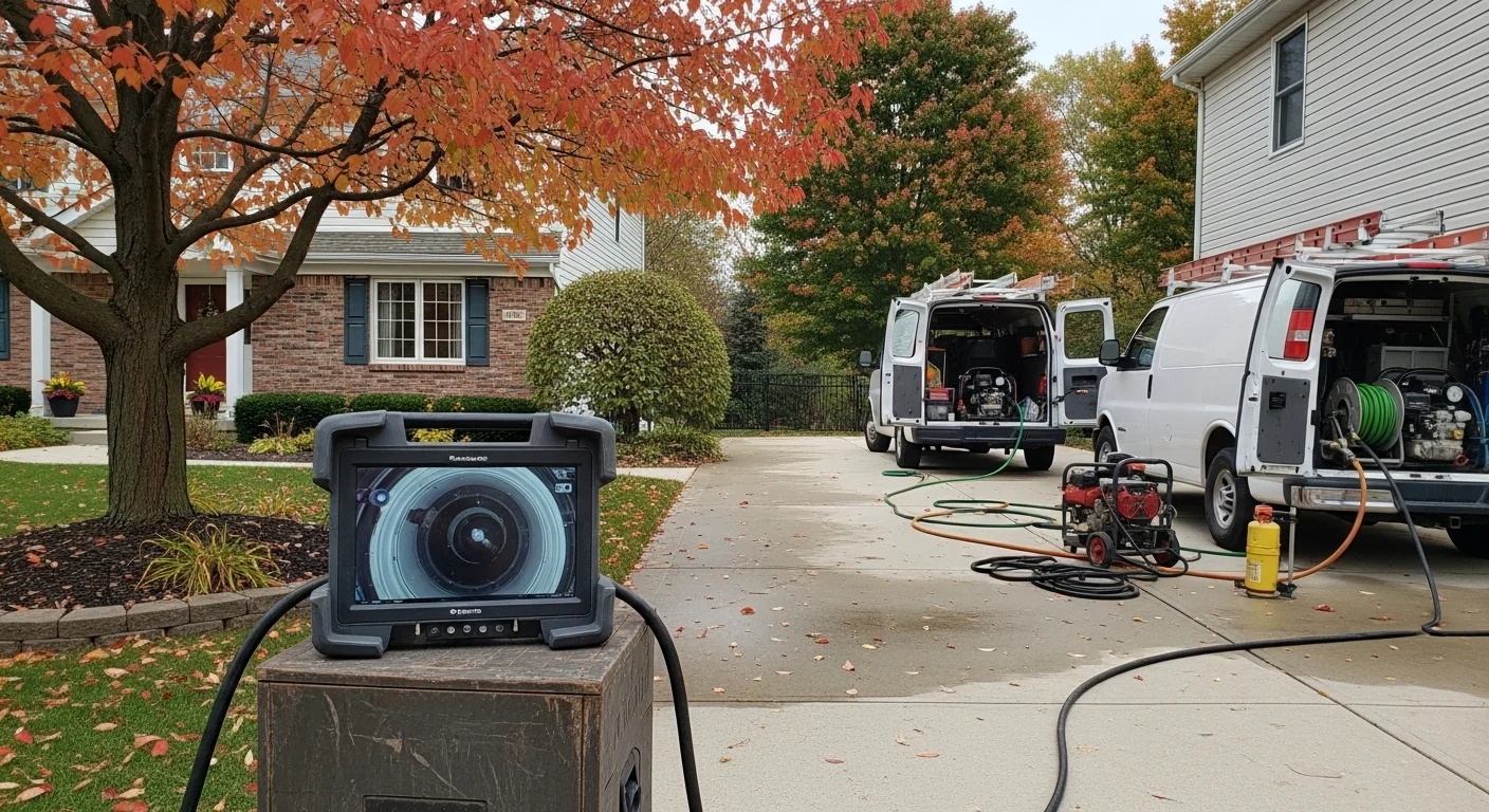Drain cleaning equipment and camera inspection system