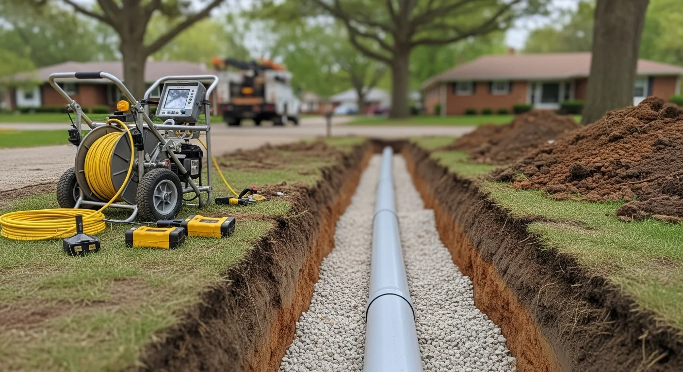 Sewer line excavation and repair equipment